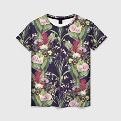 Женская футболка Цветы В Букетах