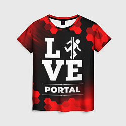Женская футболка Portal Love Классика