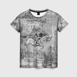 Женская футболка Михаил Врубель - скачущий всадник post-art