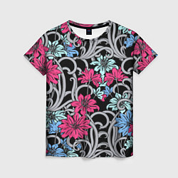 Женская футболка Цветочный летний паттерн Fashion trend