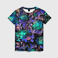 Женская футболка Floral pattern Summer night Fashion trend 2025