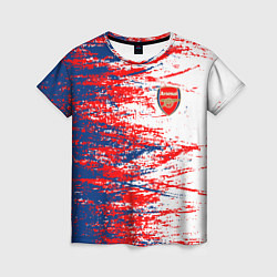 Футболка женская Arsenal fc арсенал фк texture, цвет: 3D-принт