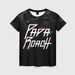 Женская футболка Papa roach Glitch Big Logo