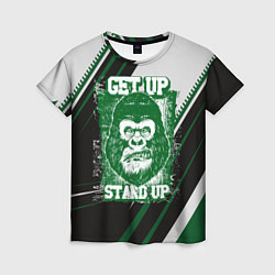 Женская футболка Голова злой гориллы