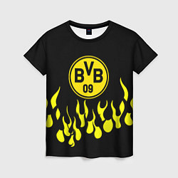 Футболка женская Borussia пламя, цвет: 3D-принт