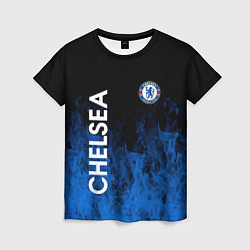 Женская футболка Chelsea пламя