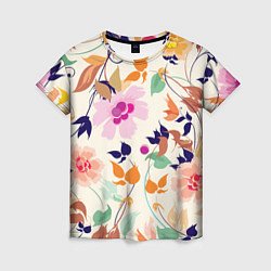 Футболка женская Summer floral pattern, цвет: 3D-принт