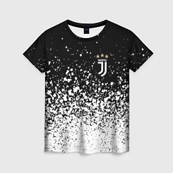 Женская футболка Juventus fc брызги краски