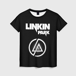 Футболка женская Linkin Park логотип и надпись, цвет: 3D-принт