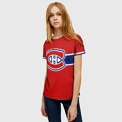 Футболка женская Монреаль Канадиенс Форма, цвет: 3D-принт — фото 2