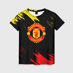 Футболка женская Manchester united Texture, цвет: 3D-принт