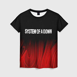 Женская футболка System of a Down Red Plasma