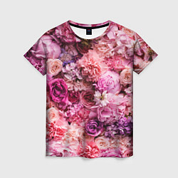 Женская футболка BOUQUET OF VARIOUS FLOWERS