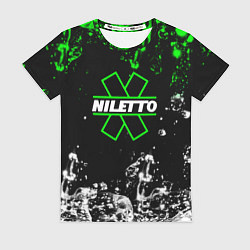 Женская футболка Нилето niletto текстура воды