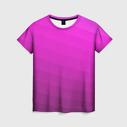 Футболка женская Розовый неоновый полосатый узор Pink neon, цвет: 3D-принт