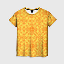 Футболка женская Желтый абстрактный летний орнамент, цвет: 3D-принт
