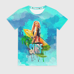Женская футболка Surf - девушка