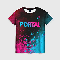 Футболка женская Portal Neon Gradient, цвет: 3D-принт