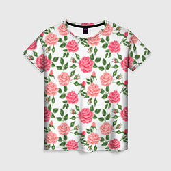 Женская футболка SOFT PINK ROSES