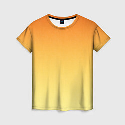 Футболка женская Оранжевый, желтый градиент, цвет: 3D-принт