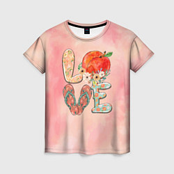Женская футболка Love Summer Лето