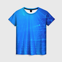 Женская футболка Неоновый фонари и лучи - Синий