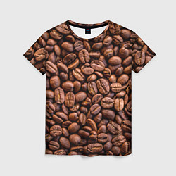 Женская футболка Зерна жареного кофе