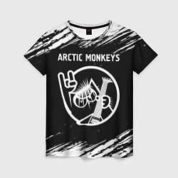 Футболка женская Arctic Monkeys - КОТ - Краски, цвет: 3D-принт