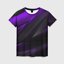 Женская футболка Geometry Черный и фиолетовый