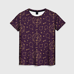 Женская футболка Эзотерическая символика - знаки алхимии