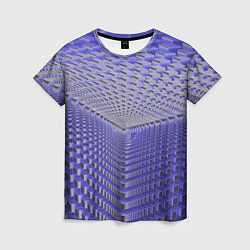 Женская футболка Неоновые кубы - оптическая иллюзия