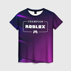 Женская футболка Roblox Gaming Champion: рамка с лого и джойстиком