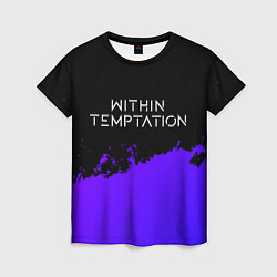 Женская футболка Within Temptation Purple Grunge