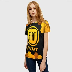Футболка женская Fiat - Gold Gradient, цвет: 3D-принт — фото 2