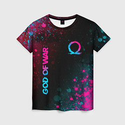 Женская футболка God of War - neon gradient