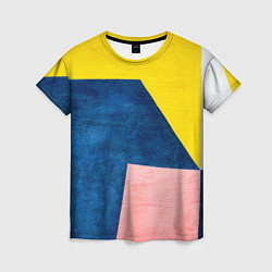 Женская футболка Абстрактный набор геометрических фигур - Жёлтый