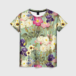 Женская футболка Красочные Цветы Лета
