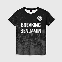 Футболка женская Breaking Benjamin glitch на темном фоне: символ св, цвет: 3D-принт