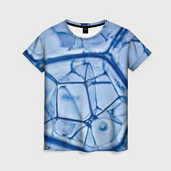 Женская футболка Абстрактная синяя ледяная броня