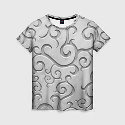Женская футболка Ажурный орнамент на поверхности металла