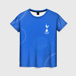 Женская футболка Tottenham hotspur Голубая абстракция
