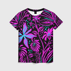 Женская футболка Purple flowers pattern