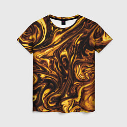 Женская футболка Жидкое золото текстура