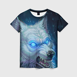 Женская футболка Ледяной волк
