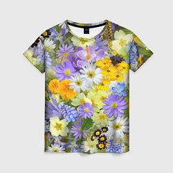 Женская футболка Цветочная летняя поляна
