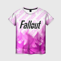 Женская футболка Fallout pro gaming: символ сверху