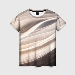 Женская футболка Абстрактные волны и огни бесконечности