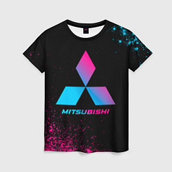 Футболка женская Mitsubishi - neon gradient, цвет: 3D-принт