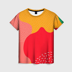 Женская футболка Разноцветные кляксы