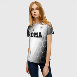 Футболка женская Roma sport на светлом фоне: символ сверху, цвет: 3D-принт — фото 2